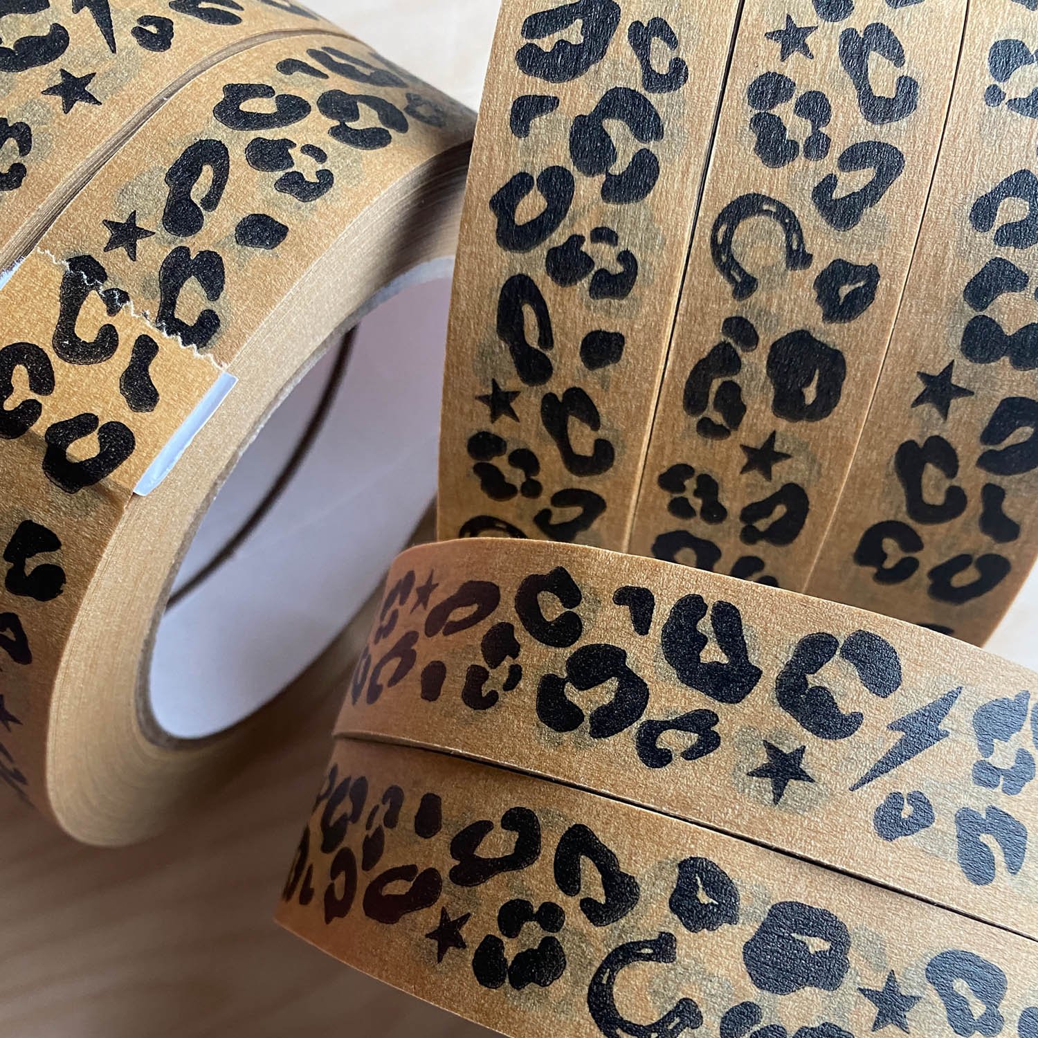 Petra Boase | Leopard print paper tape for gift wrapping 