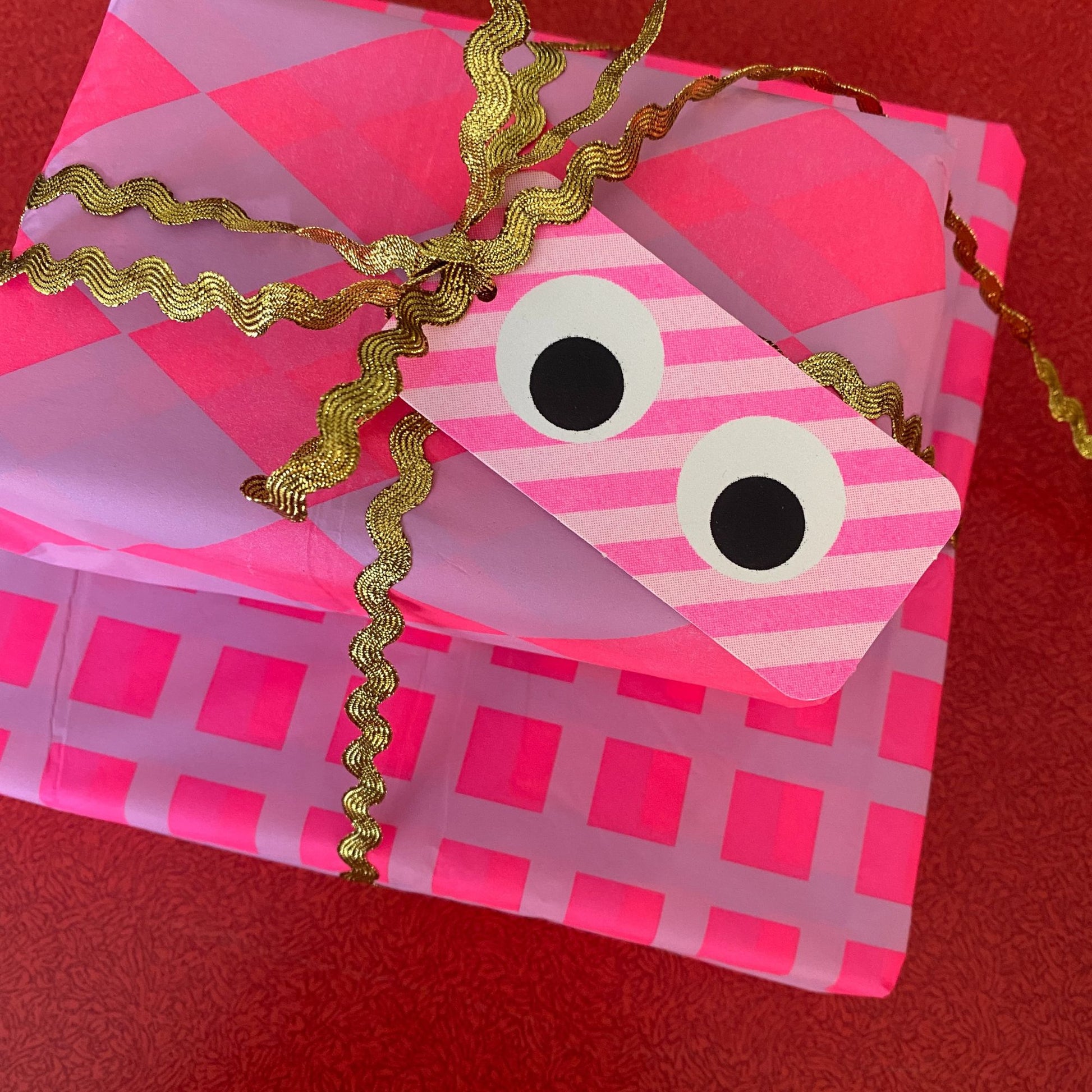 Petra Boase Luxury Tissue paper for colourful gifts with googly eye gift tags 