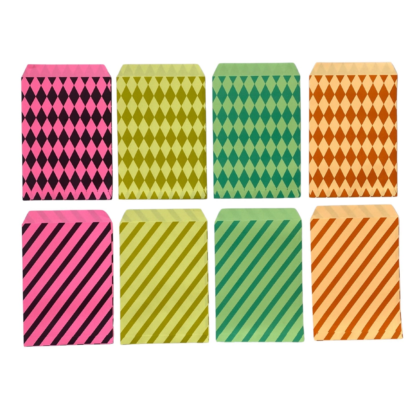 Petra Boase | Paper party bags diamond and stripe print