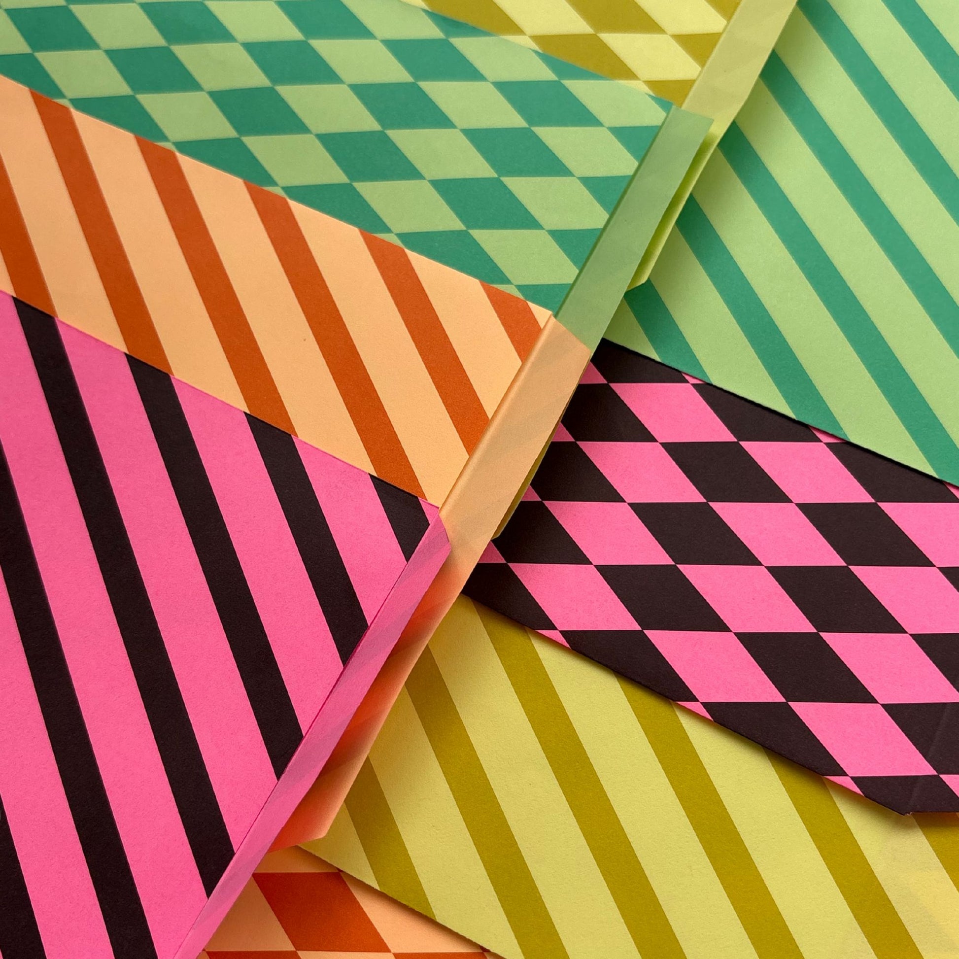 Petra Boase | colourful patterned Paper party bags