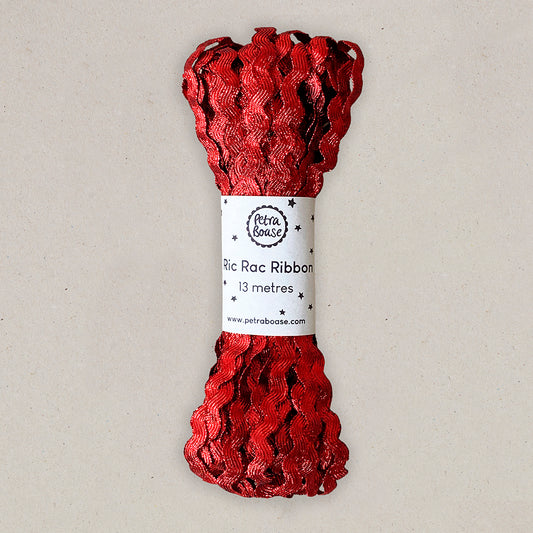 Petra Boase | ruby red metallic ric rac ribbon bundle