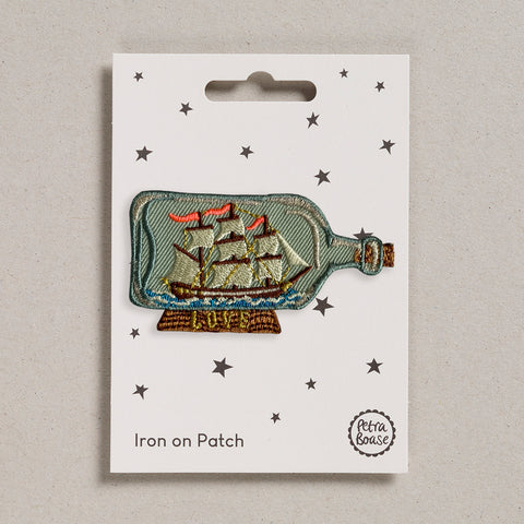 Iron on Patch - Ship In Bottle