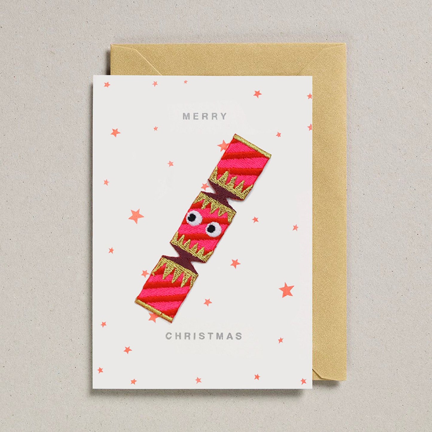 Iron on Patch Christmas Card - Cracker Merry Christmas