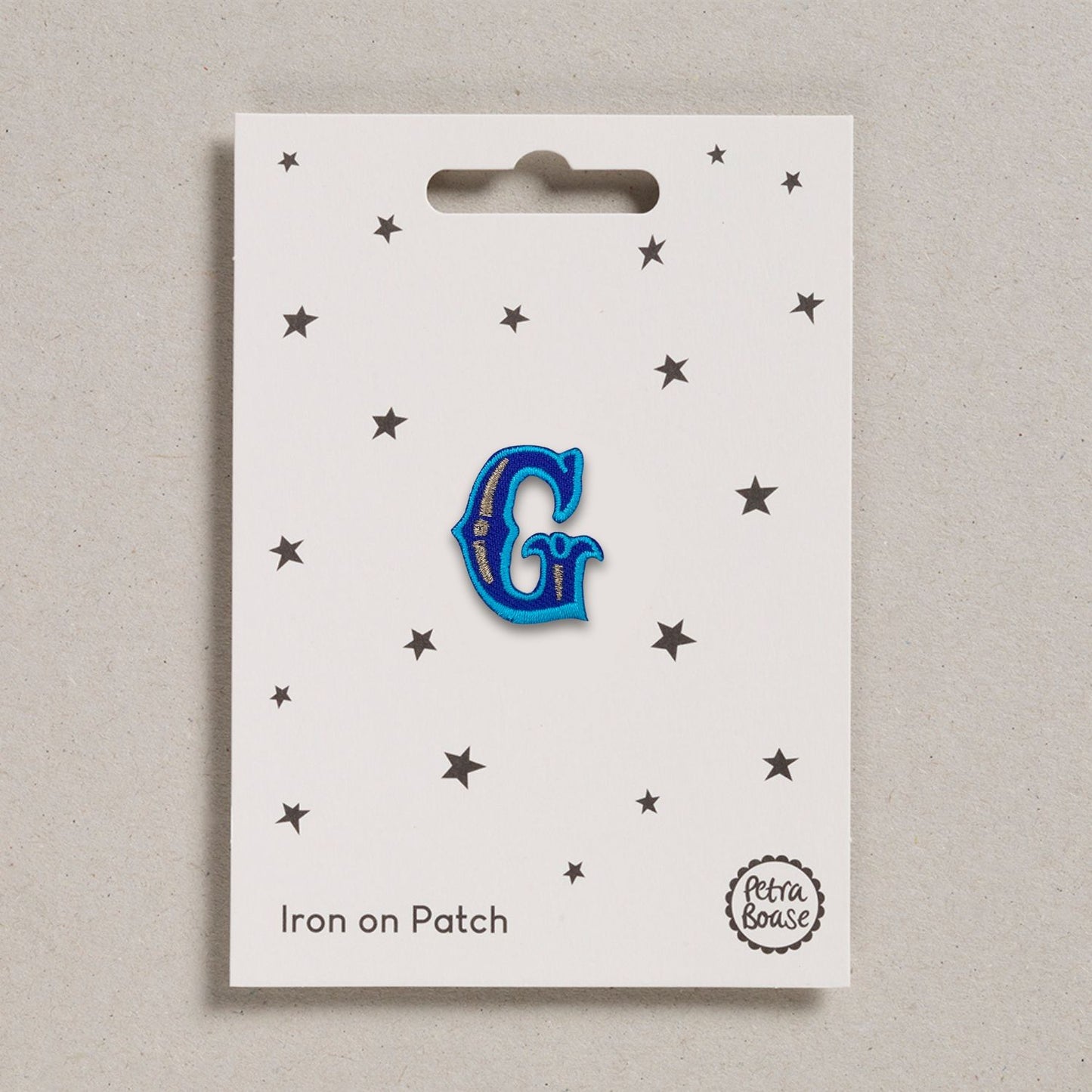 Alphabet Patches - "G” Blue