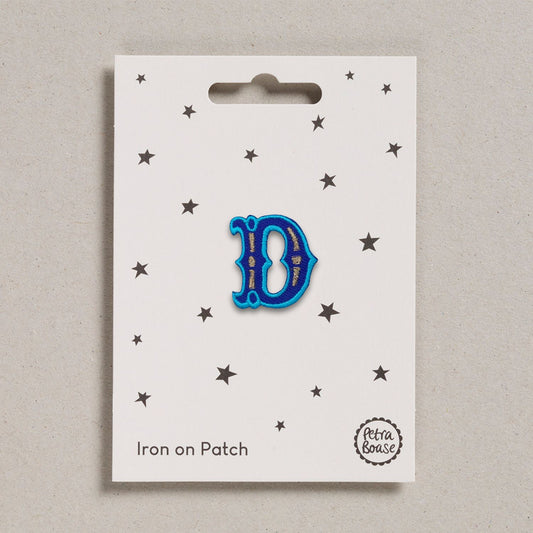 Alphabet Patches - "D" Blue