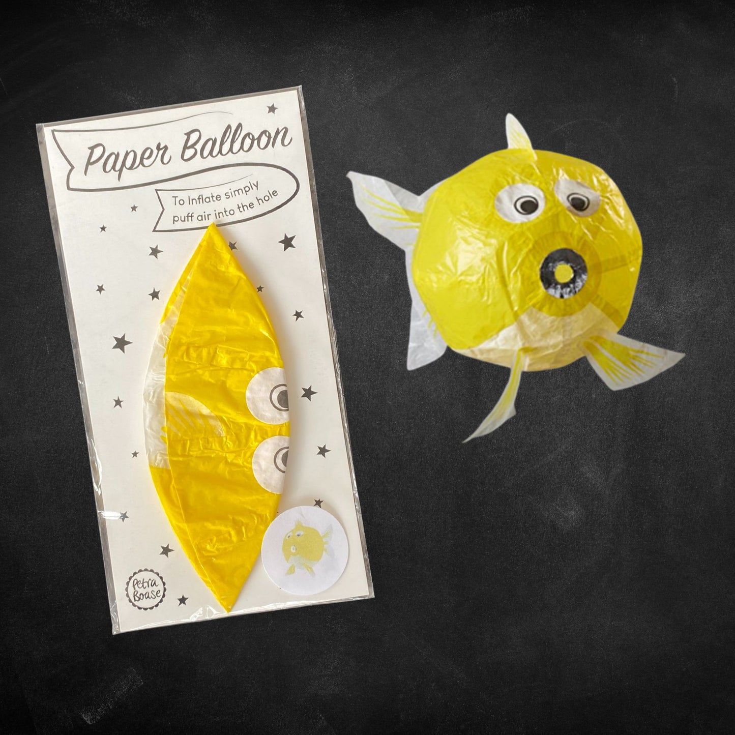 Yellow Fish Japanese Paper Balloon.