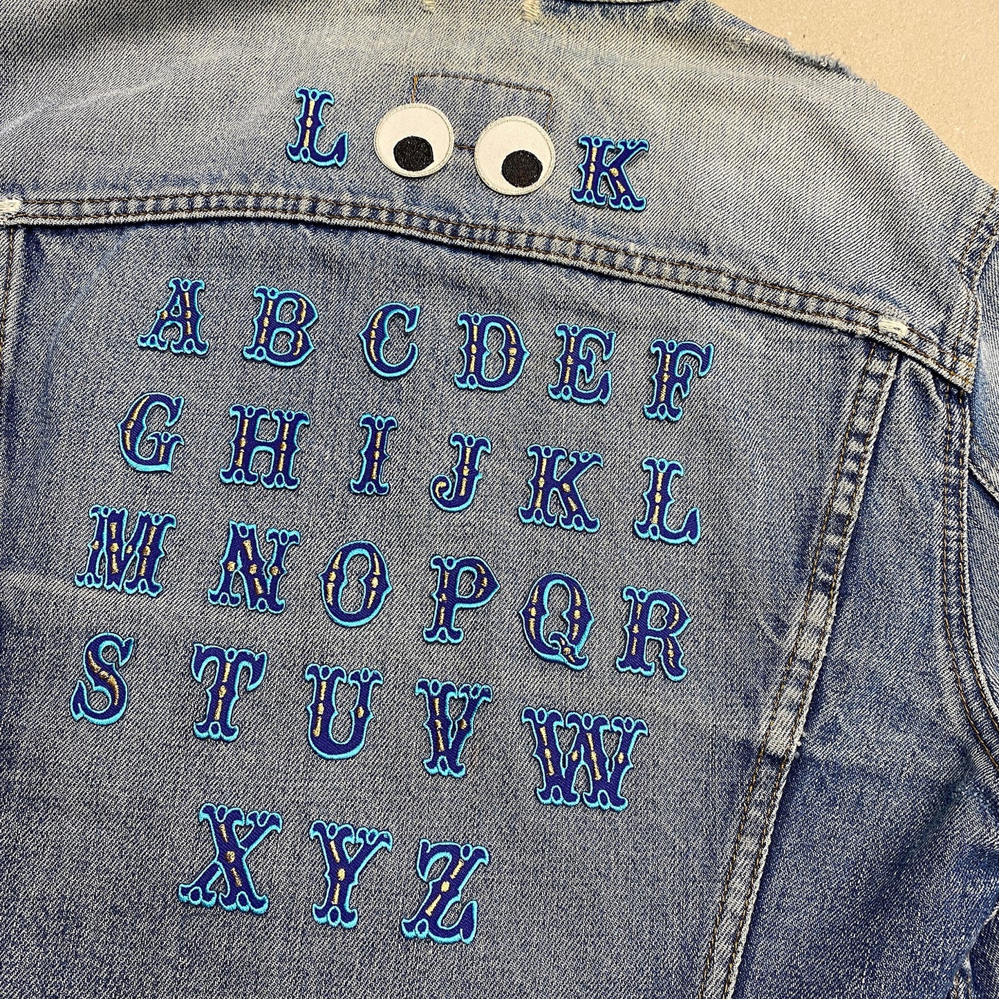 Alphabet Patches - "x" Blue