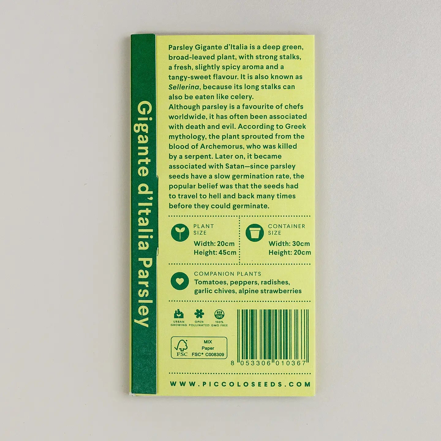 Giganta D'Italia Parsley Seeds | Piccolo