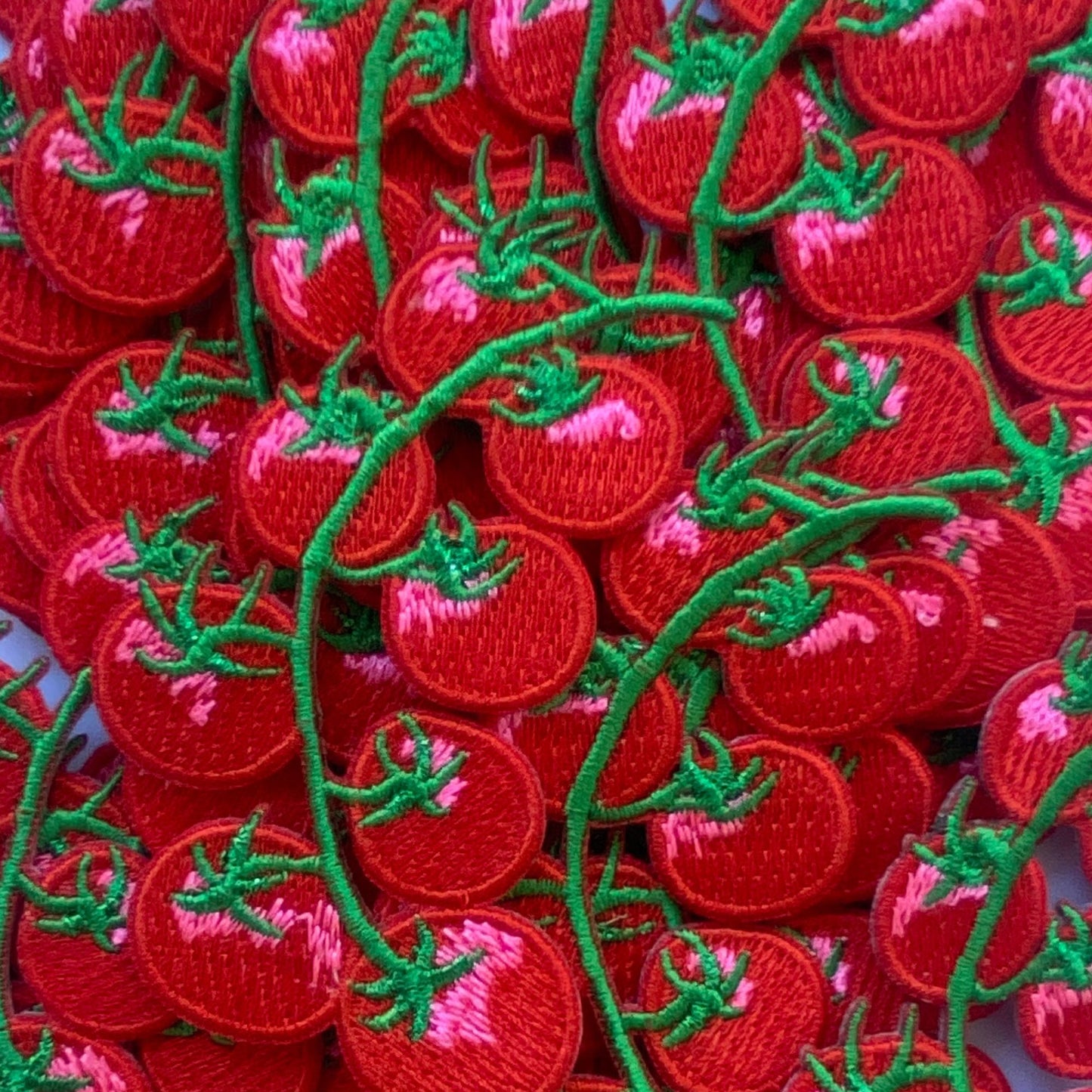 cherry tomatoes iron on patch close up | petra boase