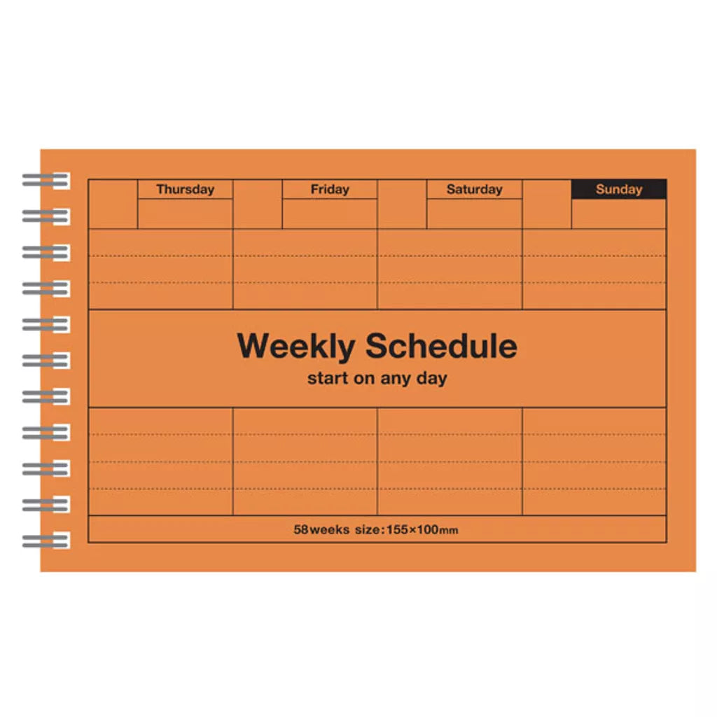 Orange Weekly Planner - Undated