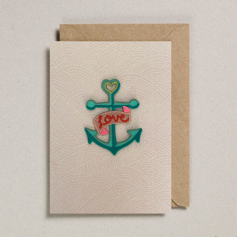 Iron on Patch Card - Love Anchor