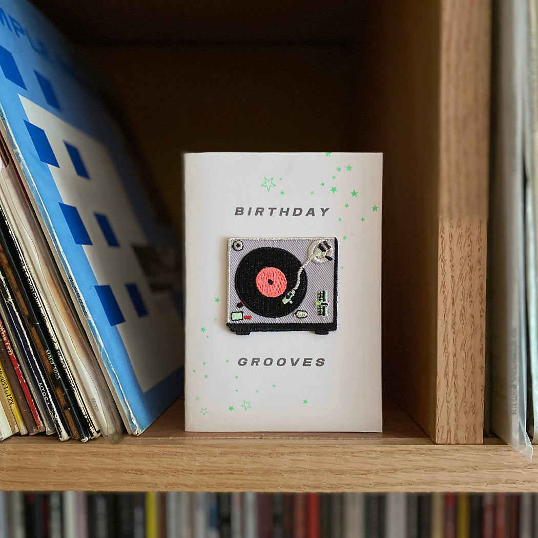 Iron on Patch Card - Record Player