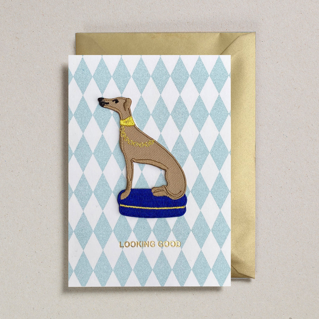 Iron on Patch Card - Whippet