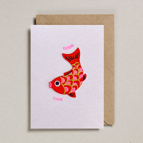 Iron on Patch Card - Lucky Koi Fish