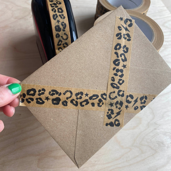 Kraft Leopard Adhesive Paper Tape