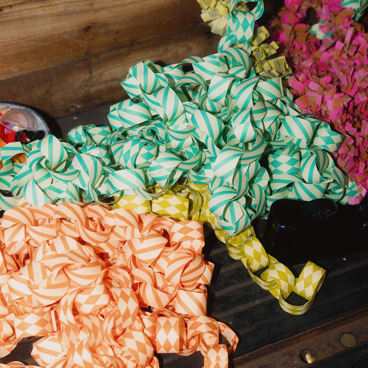 Pattern Paper Gift Bags | Flouro Pink and Black | Pack of 20