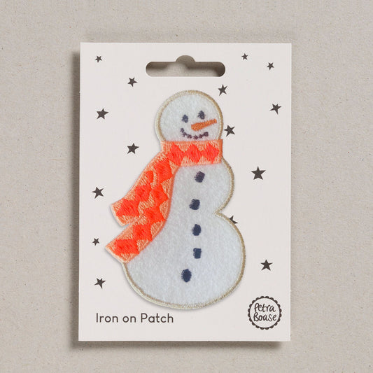 Snowman Iron on Patch