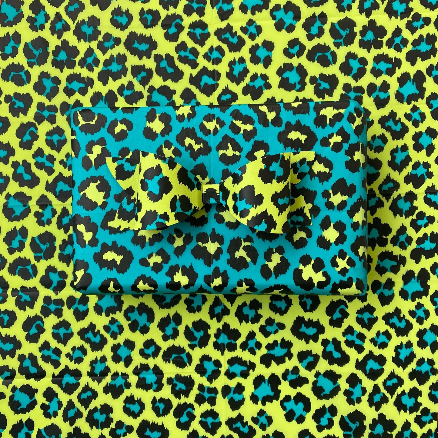 Luxury Tissue Paper - Jade / Apple Leopard Print