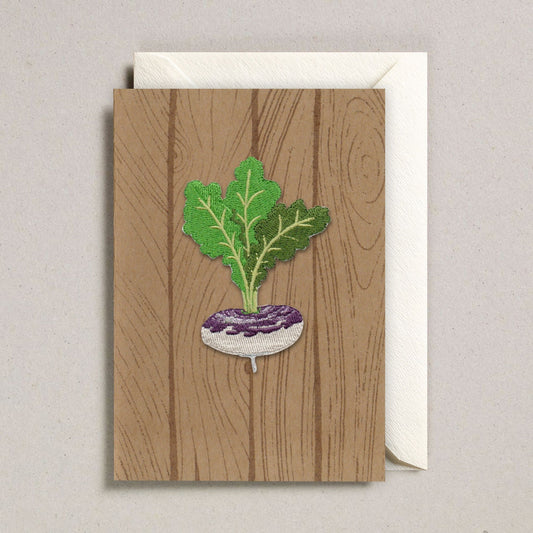 Turnip Iron On Patch Greeting Card