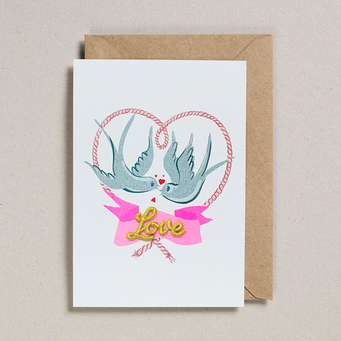Valentines - Birds with Rope Heart
