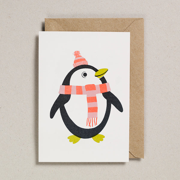 Paper Balloon Card - Penguin