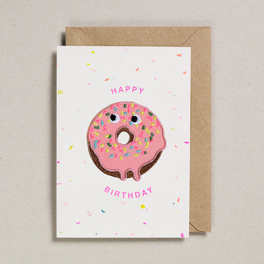 Iron on Patch Card - Doughnut