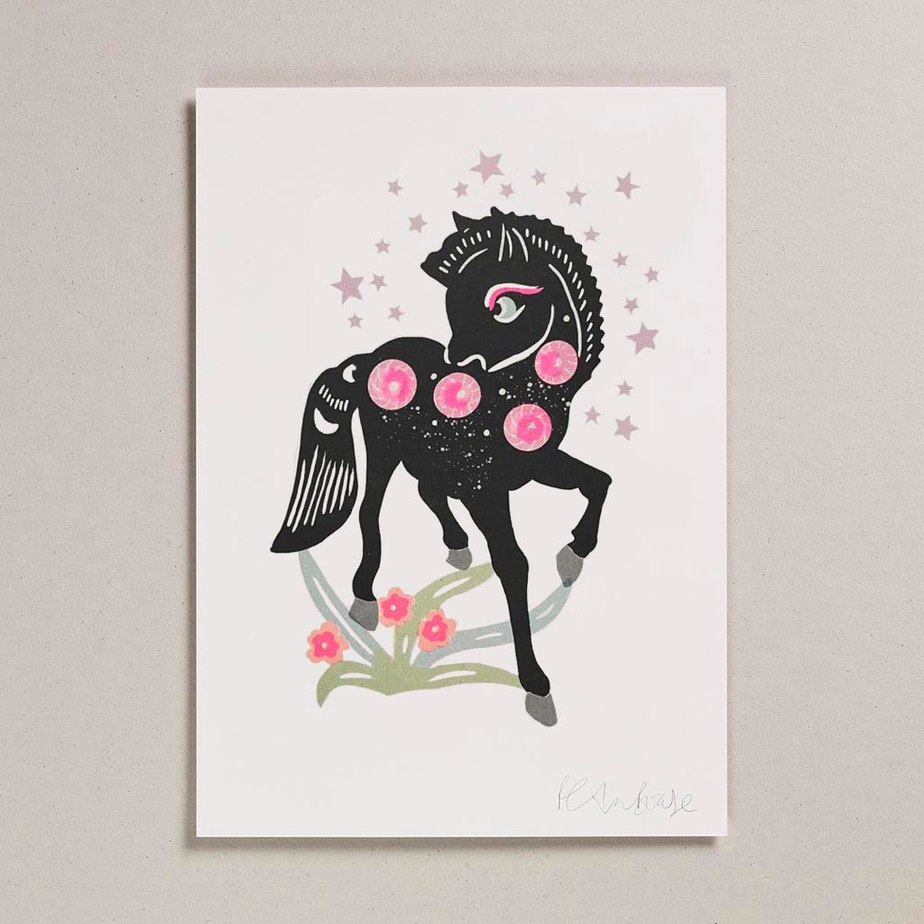 Risograph Print (A4) - Pony