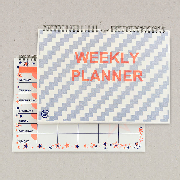 Weekly Planner - Orange & Blue Step