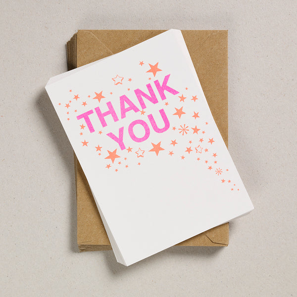 A6 Thank You Cards - Thank You Pink