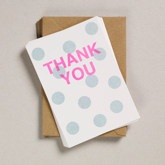 A6 Thank You Cards - Teal Spot