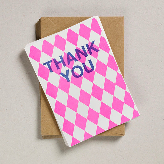 A6 Thank You Cards - Pink Diamond