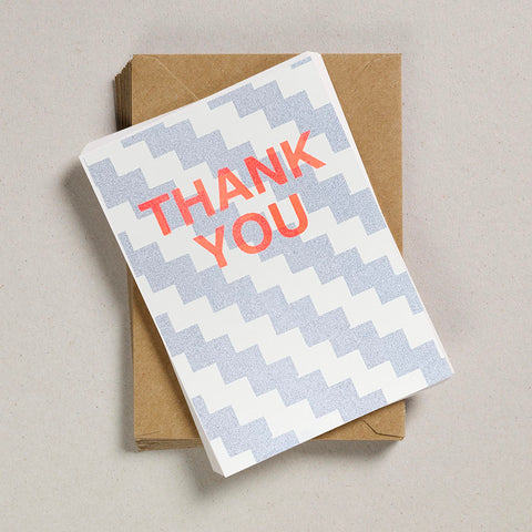 A6 Thank You Cards - Blue Step