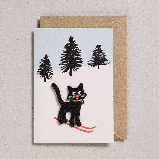 Felt Christmas - Cat on Skis