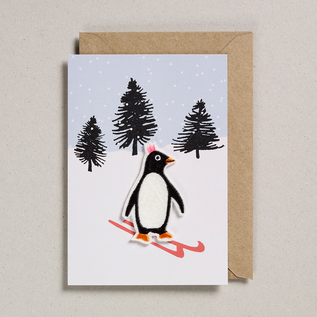 Felt Christmas - Penguin on skis