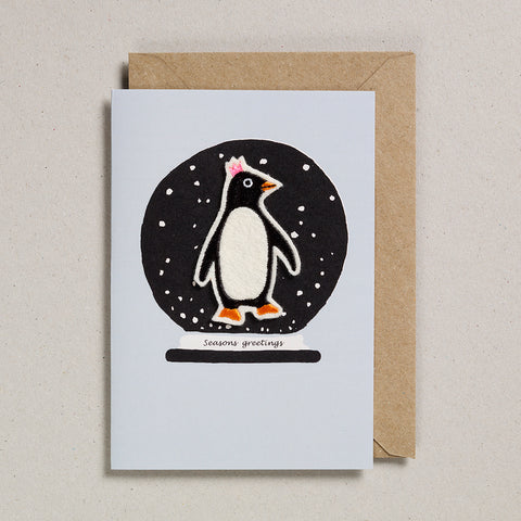 Felt Christmas - Penguin in Snowglobe