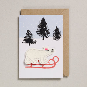 Felt Christmas - Polar Bear on Sledge