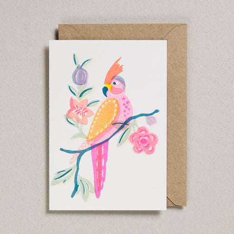 Riso Papercut Card - Parrot
