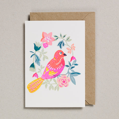 Riso Papercut Card - Tropical Bird