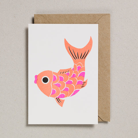 Riso Papercut Card - Fish
