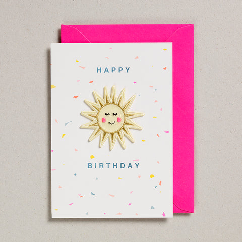 Iron on Patch Card - Happy Birthday Sunshine