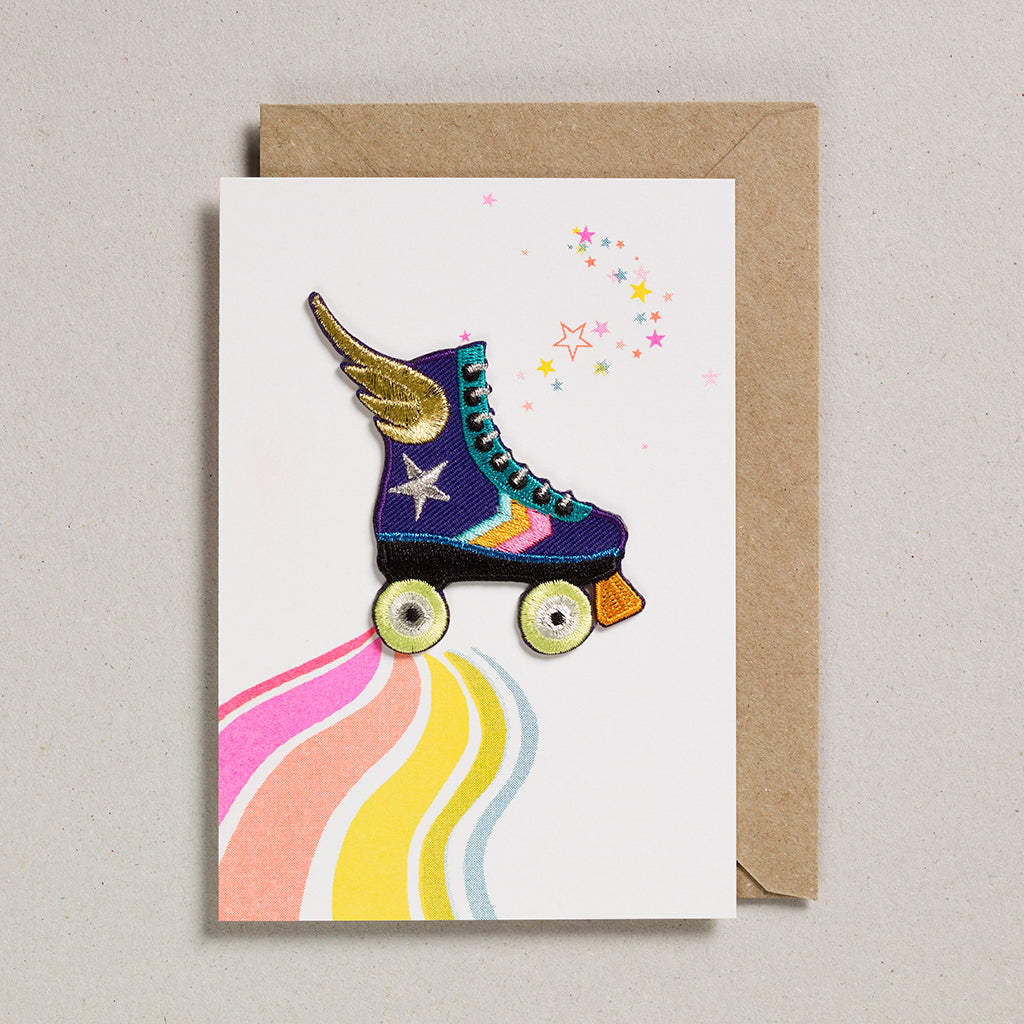 Iron on Patch Card - Rollerskate