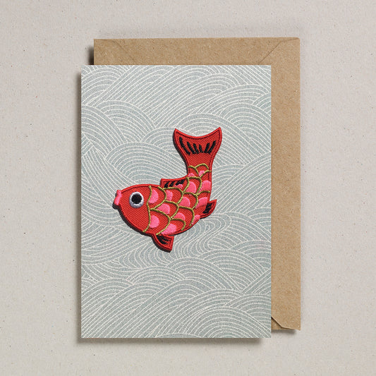 Iron on Patch Card - Koi Fish