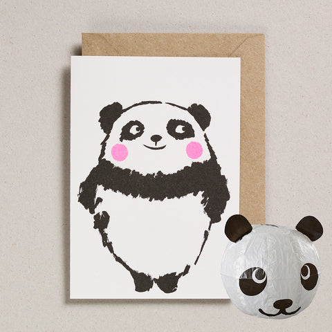 Paper Balloon Card - Panda