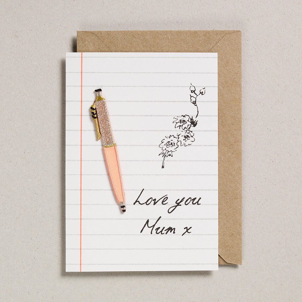 Write On With Cards - Peach Pen (Mum)
