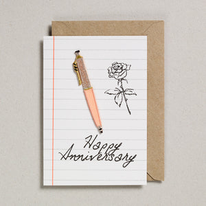 Write On With Cards - Peach Pen (Anniversary)