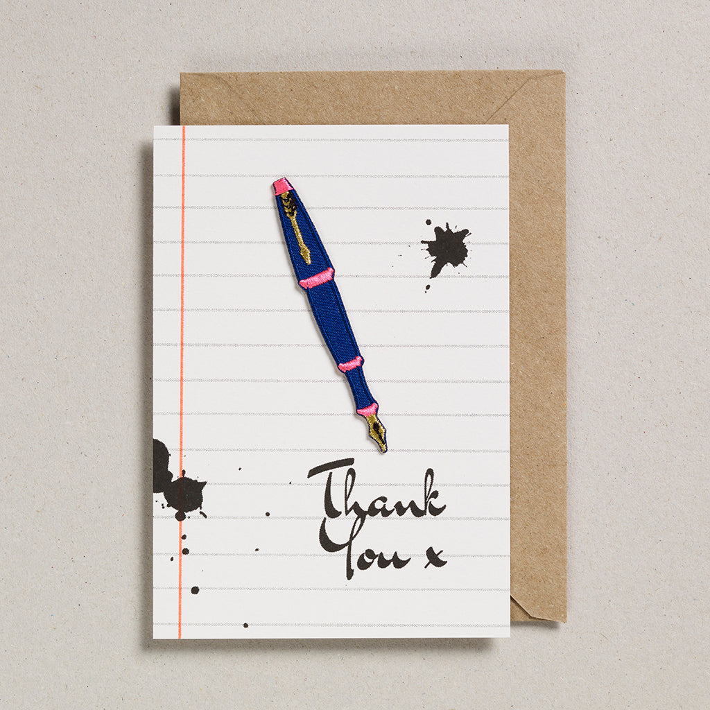 Wriritable Card Using Pen Write On With Cards - Fountain Pen (Thanks) – Petra Boase Ltd