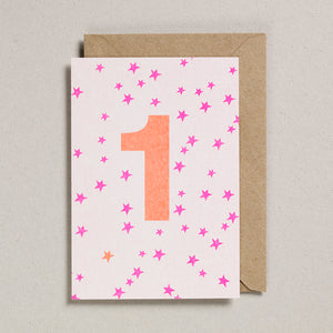 Riso Number Cards - Pink/Orange - Age 1