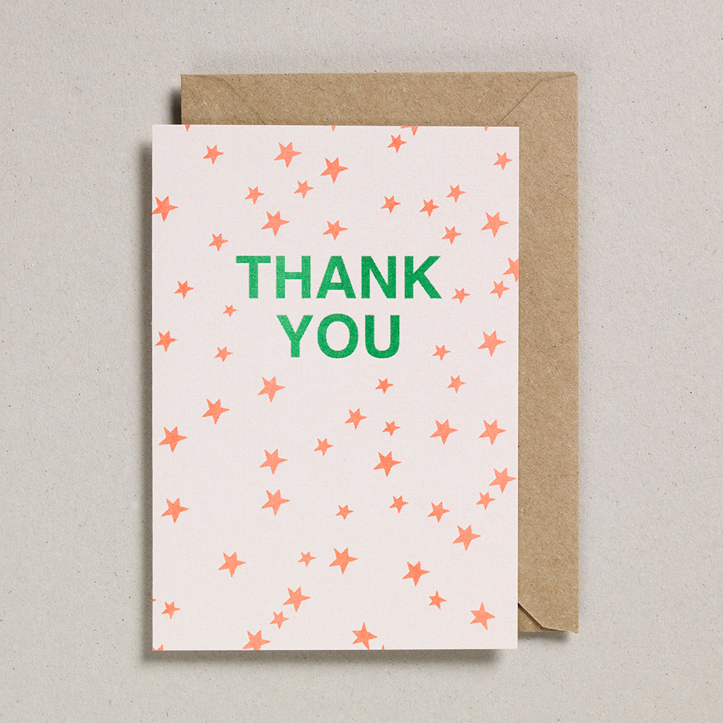 Riso Occasions Cards - Orange/Green - Thank You