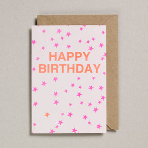 Riso Occasions Cards - Pink/Orange - Happy Birthday