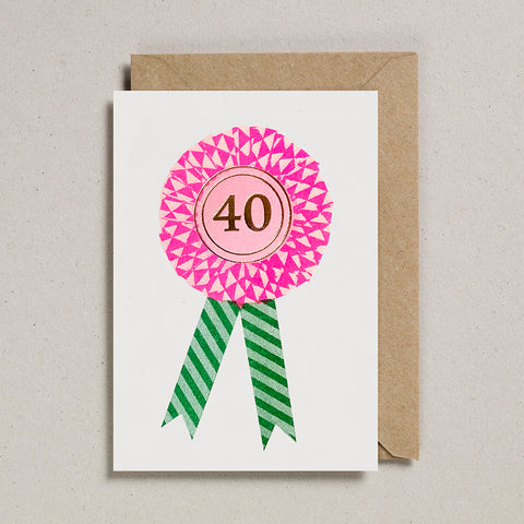 Riso Rosette Cards - Age 40